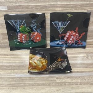 Michael Godard contemporary art man cave bar decor party plates fun